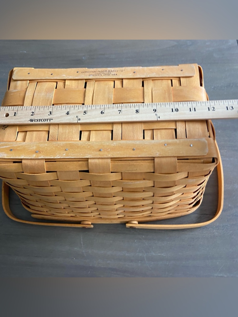 Longaberger Medium Market Basket w/ Protector Insert - Picture 7 of 11